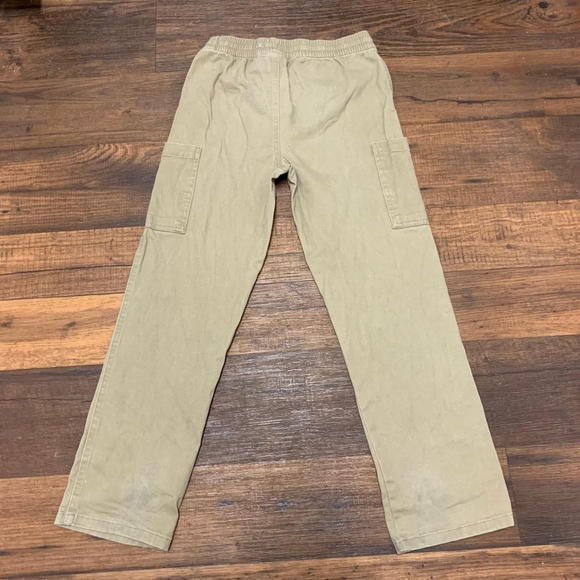 Nautica Boys S/8 Cargo Khaki Jogger Pants Stretch Waist Drawsting - Picture 4 of 7